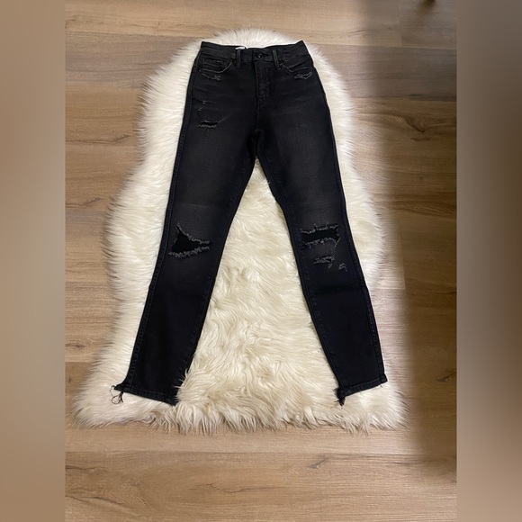 Good American Good Curve GCSKCH126S Black097 Skinny Jeans - Picture 4 of 9